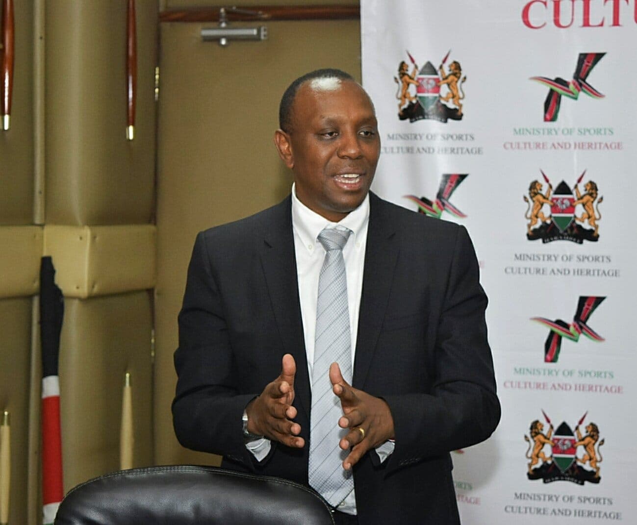 Kirimi Peter Kaberia addressing a gathering