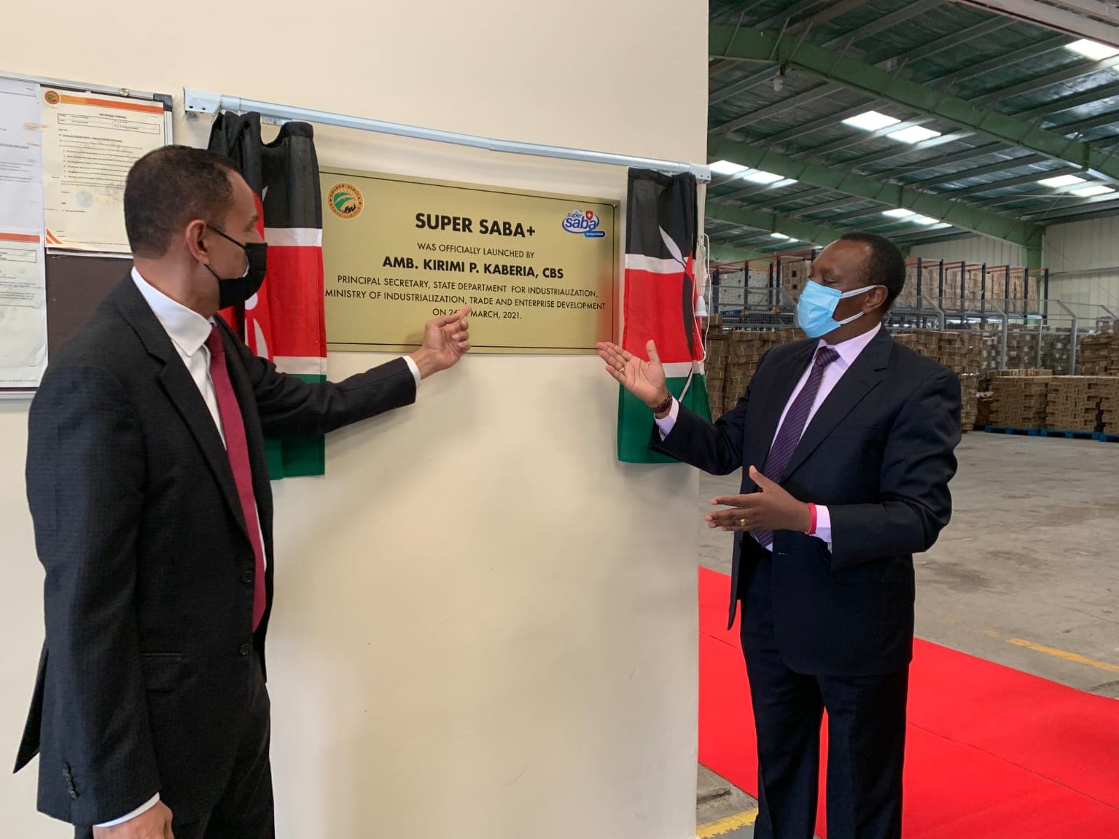 Kirimi Peter Kaberia at a project launch