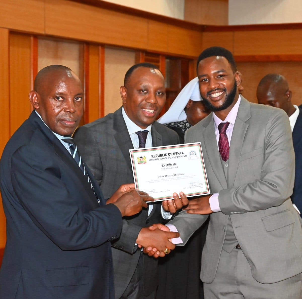 Kirimi Peter Kaberia leading a workshop at the Foreign Service Academy